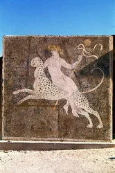 Bacchus Riding a Leopard, 1.-2. århundrede e.Kr. (mosaik)